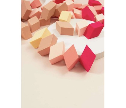 Pochette Eponge en Diamant Nude (5 pièces) par AYA PARIS