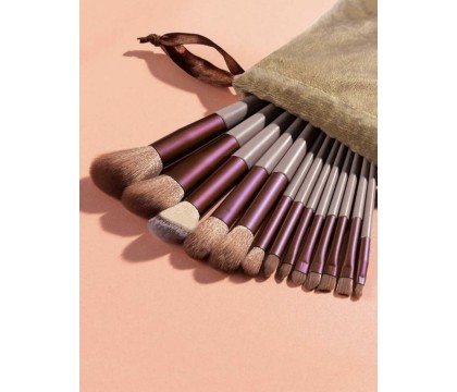 Pinceaux Make Up Marron (13 pièces) par AYA PARIS