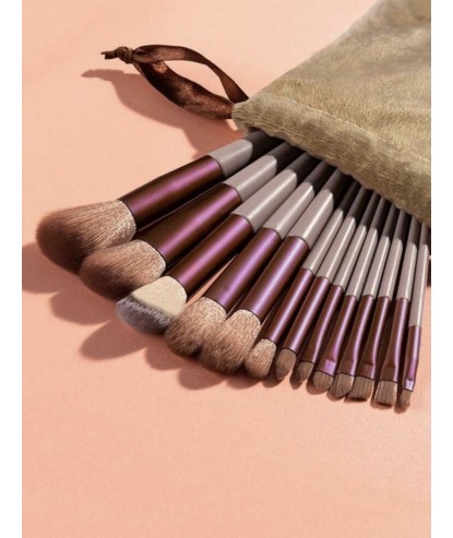 Pinceaux Make Up Marron (13 pièces) par AYA PARIS
