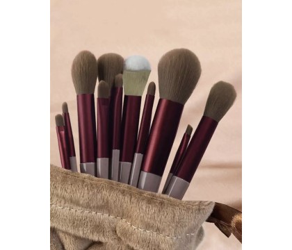 Pinceaux Make Up Marron (13 pièces) par AYA PARIS