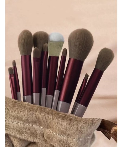 Pinceaux Make Up Marron (13 pièces) par AYA PARIS