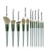 Pinceaux Make Up Vert (13 pièces) par AYA PARIS