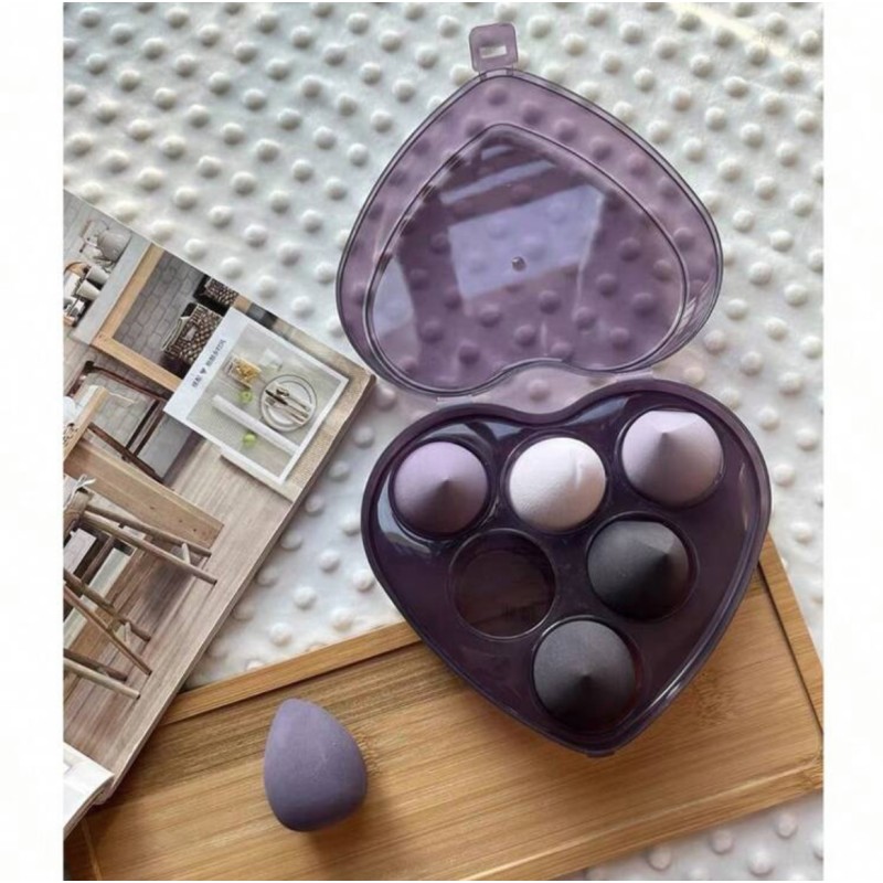 Boîte Beauty Blender Coeur Violet (6pièces) par AYA PARIS