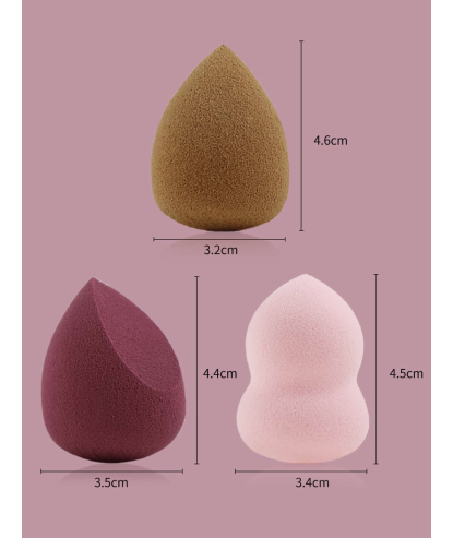 Pochette Beauty Blender Prune (3 pièces) par AYA PARIS
