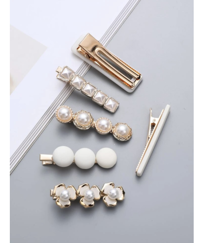 Barrettes cheveux Blanche (6 pièces) par AYA PARIS