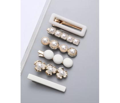 Barrettes cheveux Blanche (6 pièces) par AYA PARIS 1