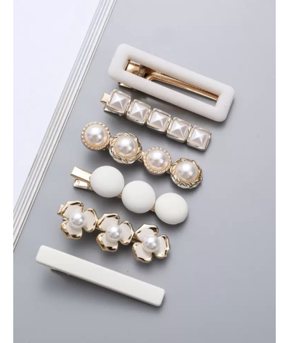 Barrettes cheveux Blanche (6 pièces) par AYA PARIS 1
