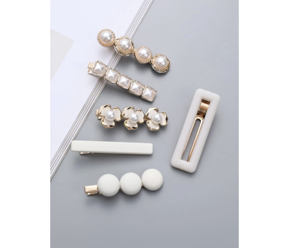Barrettes cheveux Blanche (6 pièces) par AYA PARIS 2