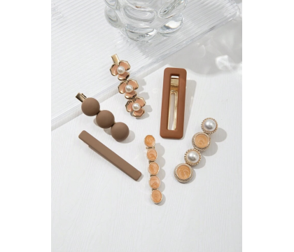 Barrettes cheveux Orange (6 pièces) par AYA PARIS