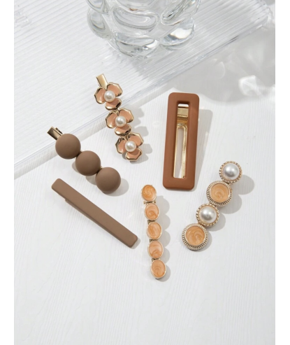 Barrettes cheveux Orange (6 pièces) par AYA PARIS