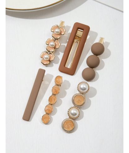 Barrettes cheveux Orange (6 pièces) par AYA PARIS