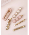 Barrettes cheveux Rose (6 pièces) par AYA PARIS