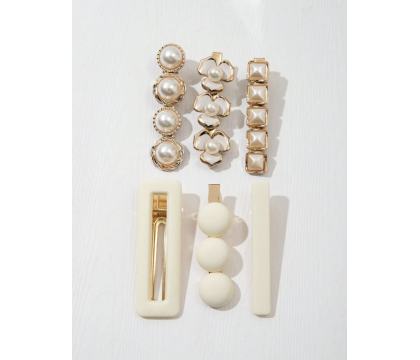 Barrettes cheveux Ecru (6 pièces) par AYA PARIS 1