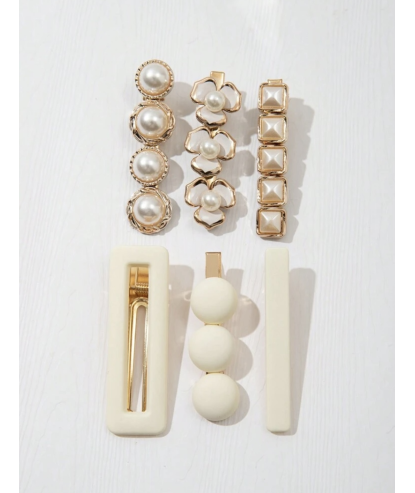 Barrettes cheveux Ecru (6 pièces) par AYA PARIS 1