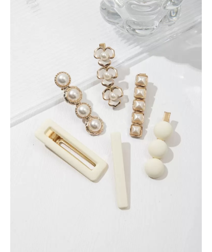 Barrettes cheveux Ecru (6 pièces) par AYA PARIS