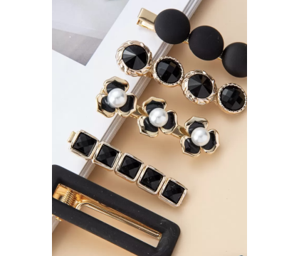 Barrettes cheveux Noir (6 pièces) par AYA PARIS 2