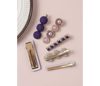 Barrettes cheveux Violette (6 pièces) par AYA PARIS