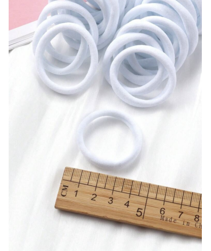 Elastique cheveux Blanc (10 pièces) par AYA PARIS