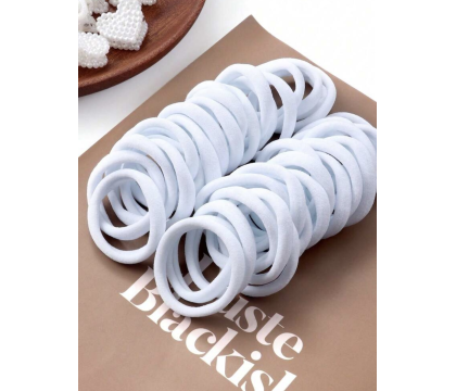 Elastique cheveux Blanc (10 pièces) par AYA PARIS