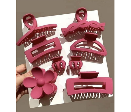 Pinces à Cheveux Rose (8 pièces) par AYA PARIS