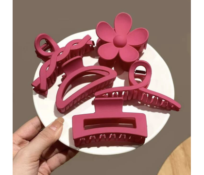 Pinces à Cheveux Rose (8 pièces) par AYA PARIS