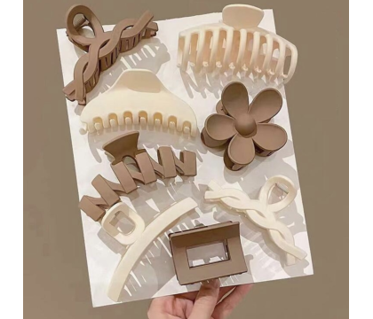 Pinces à Cheveux Beige (8 pièces) par AYA PARIS