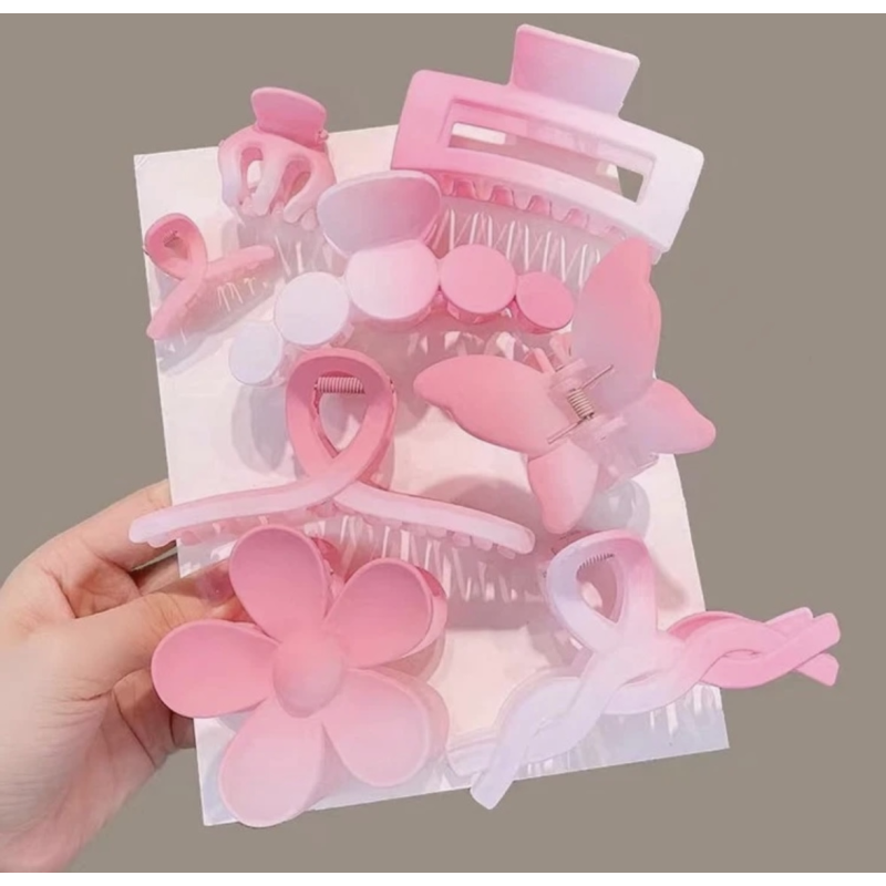Pinces à Cheveux Rose Clair (8 pièces) par AYA PARIS
